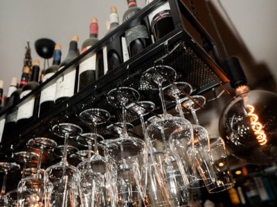 Gläser im Restaurant
